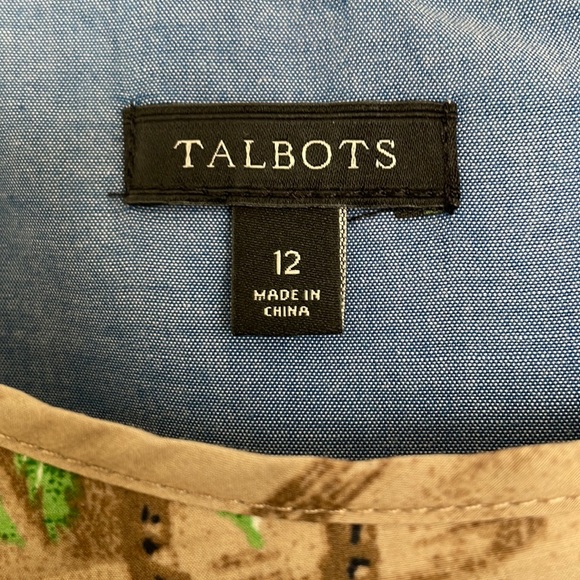 Talbots sleeveless beach print dress with pockets! Like new. - Picture 11 of 11
